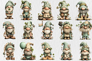Whimsical St Patrick's Day Gnome Cli, a Seasonal Illustration by Rose Art (Thumbnail 3 of 5)