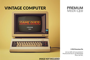 Vintage Computer Mockup, a Mac Mockup by mock-ups