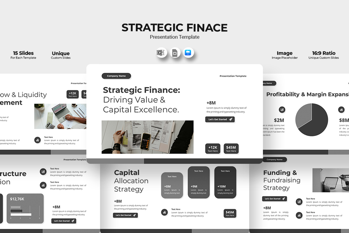 Strategic Finance - Keynote Template, a Presentation Template by Iqsiart Studio (Photo 1 of 3)