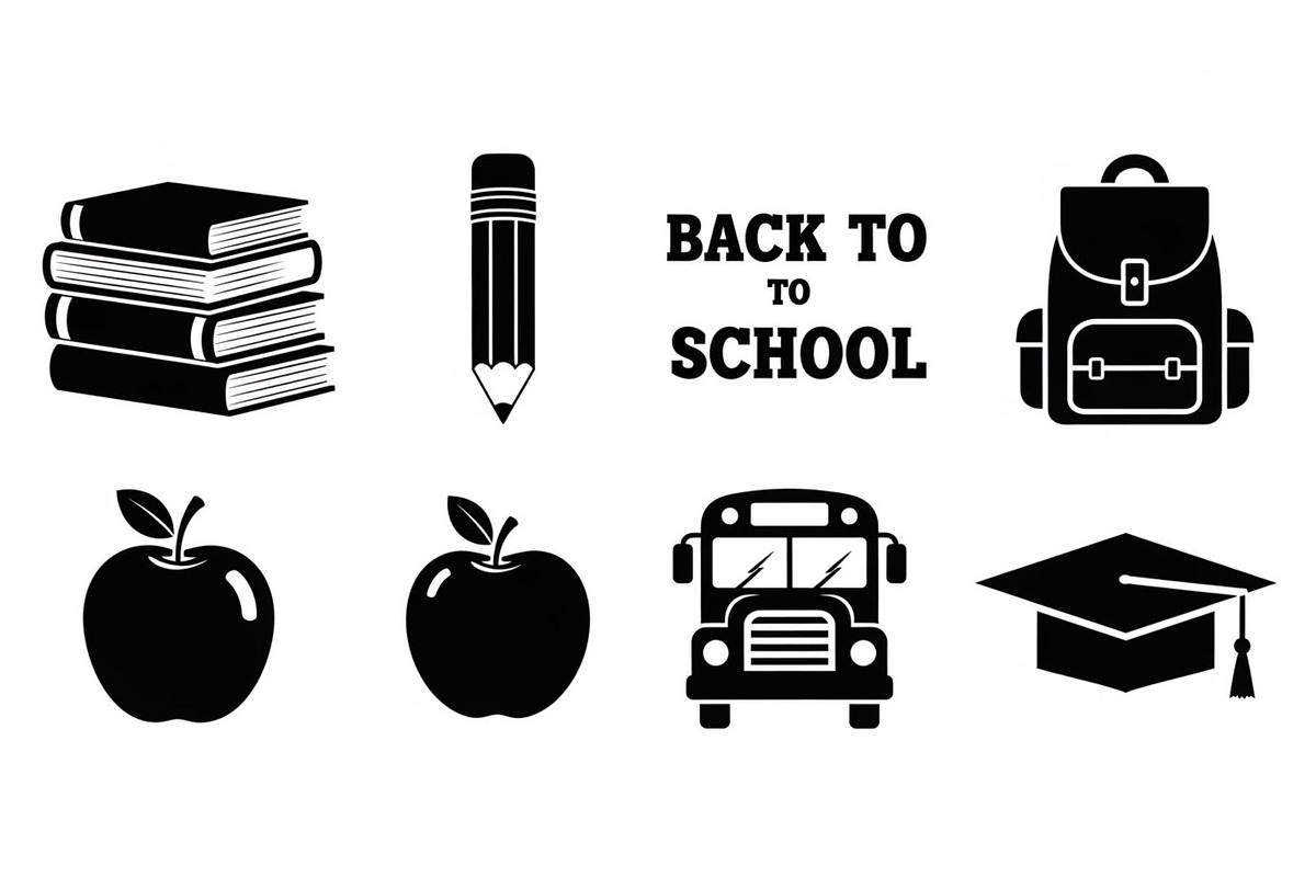 Back To School Silhouette Bundle, an Illustration by Designer_Momina (Photo 28 of 51)