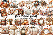 Boho Autumn Clipart, an Illustration by Libby Wishes (Thumbnail 1 of 6)