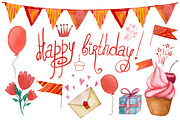 Happy birthday party set, an Object Graphic by Eisfrei (Thumbnail 1 of 2)
