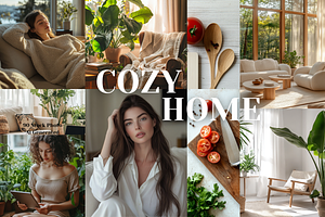Cozy & Green Home Stock AI Images, a Beauty & Fashion Photo by MarkoPresets