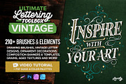 Vintage Lettering Brush Toolbox, a Brush Add-On by Nico-Ng (Thumbnail 1 of 21)