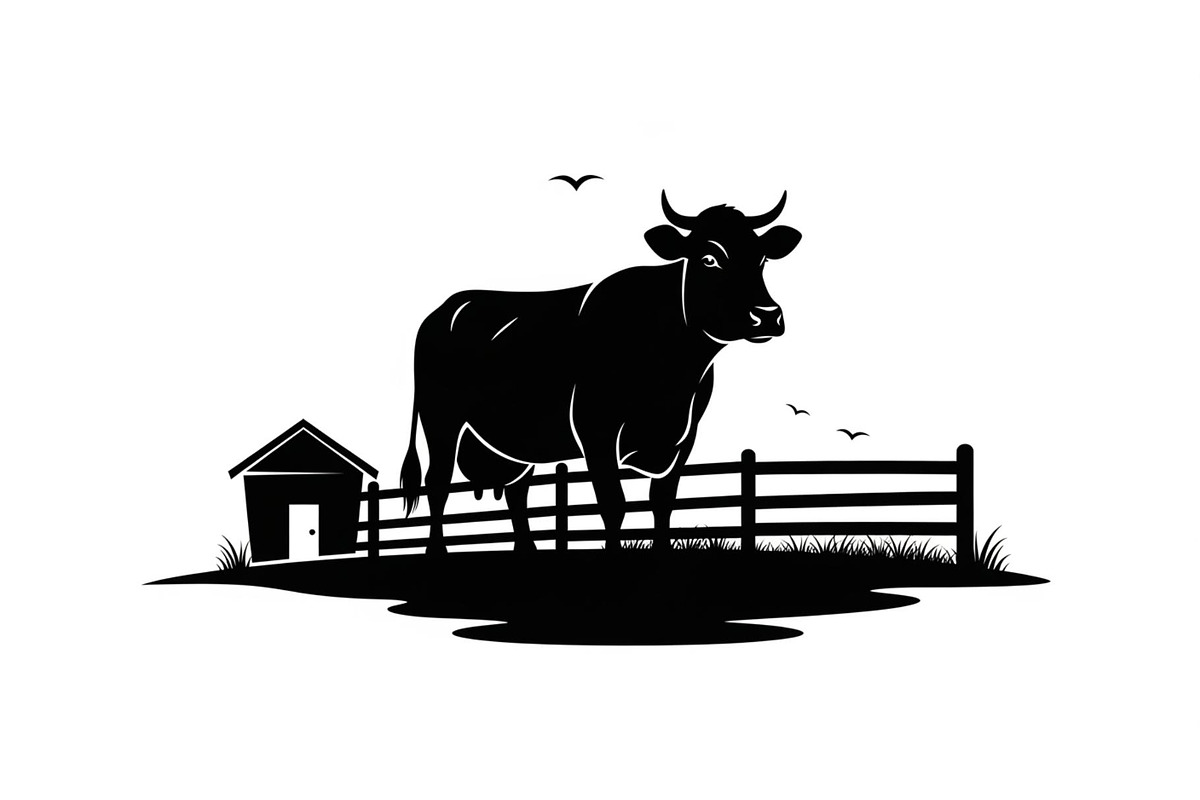 Farm Cow Silhouette Vector Bundle, an Illustration by Designs_River (Photo 34 of 51)