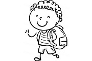 School Kids Clipart Set, an Education Illustration by Bubert Art (Thumbnail 3 of 9)
