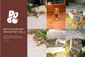 Bottle Parfum Mockup Set - Vol 1, a Packaging Mockup by DOBE Studio