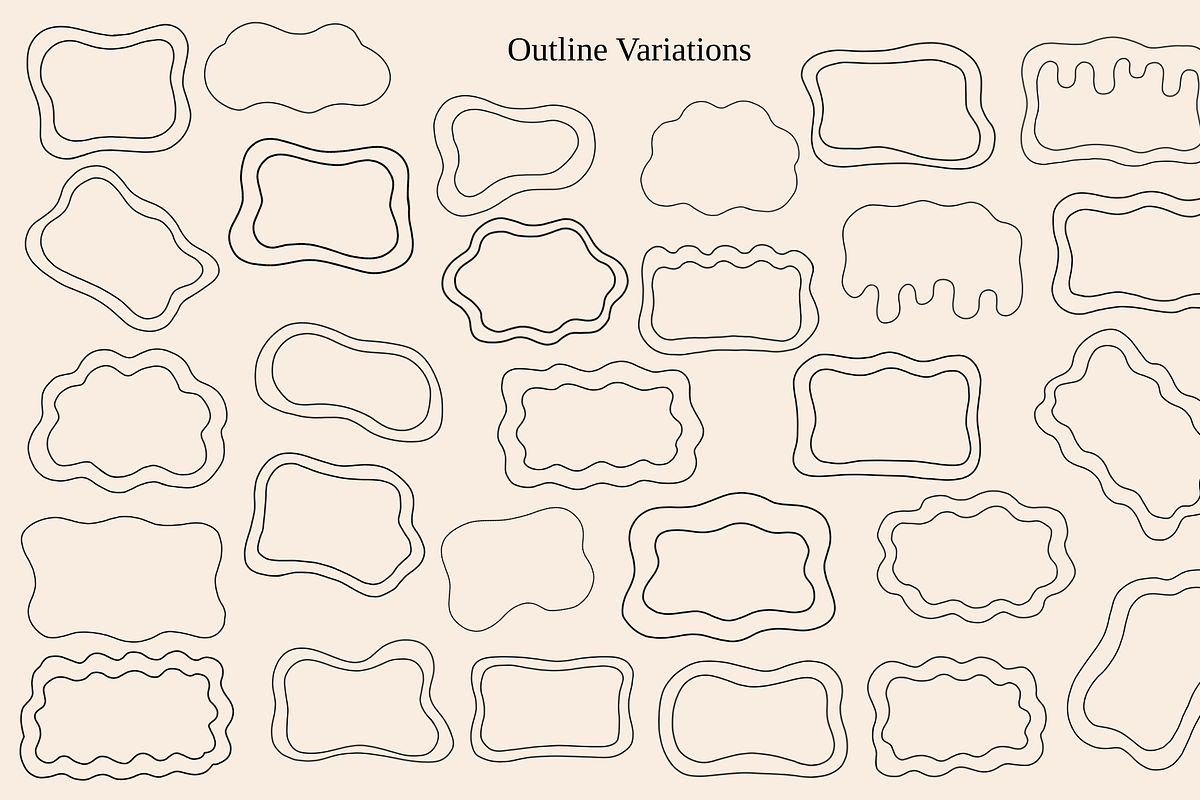 Irregular Organic Shapes & Frames, an Object Illustration by MarisoArt (Photo 4 of 8)