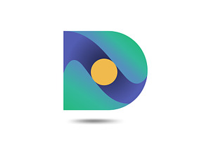 abstract letter d logo with gradient, a Branding & Logo Template by RAHMAT