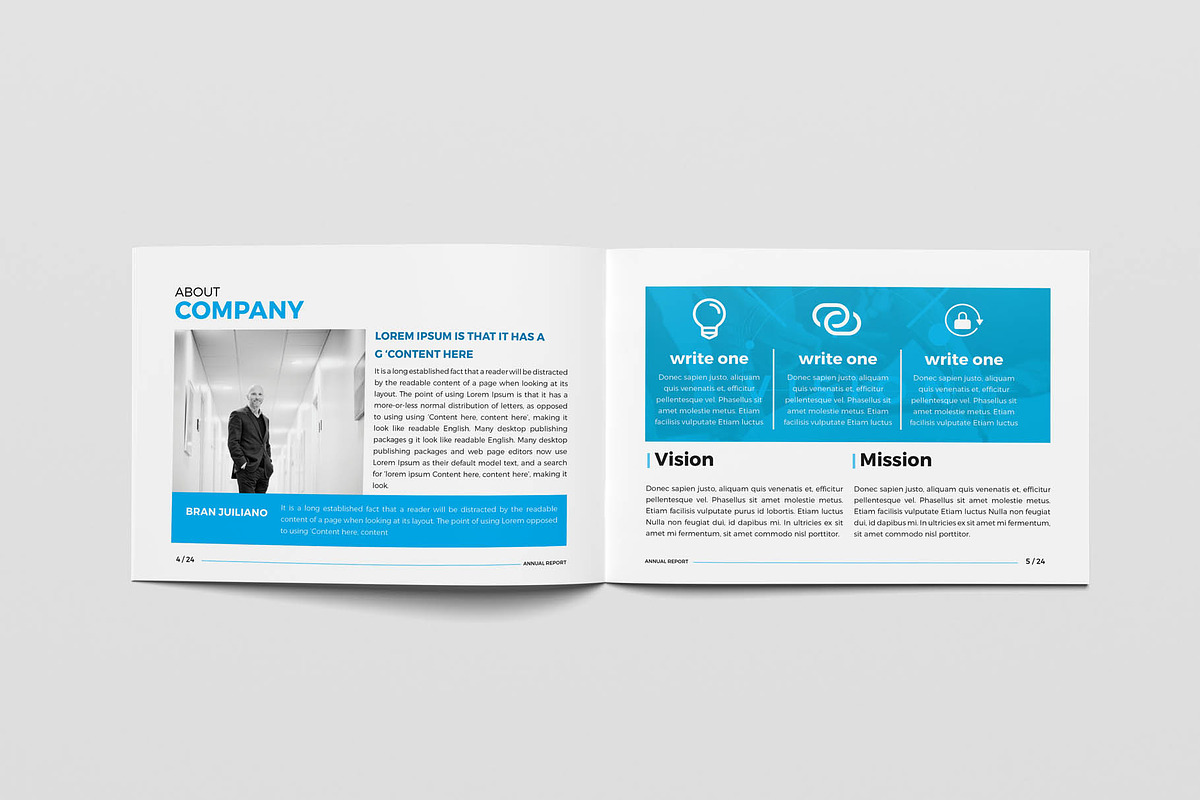 A5 Annual Report Brochure, a Brochure Template by New Lines (Photo 7 of 13)