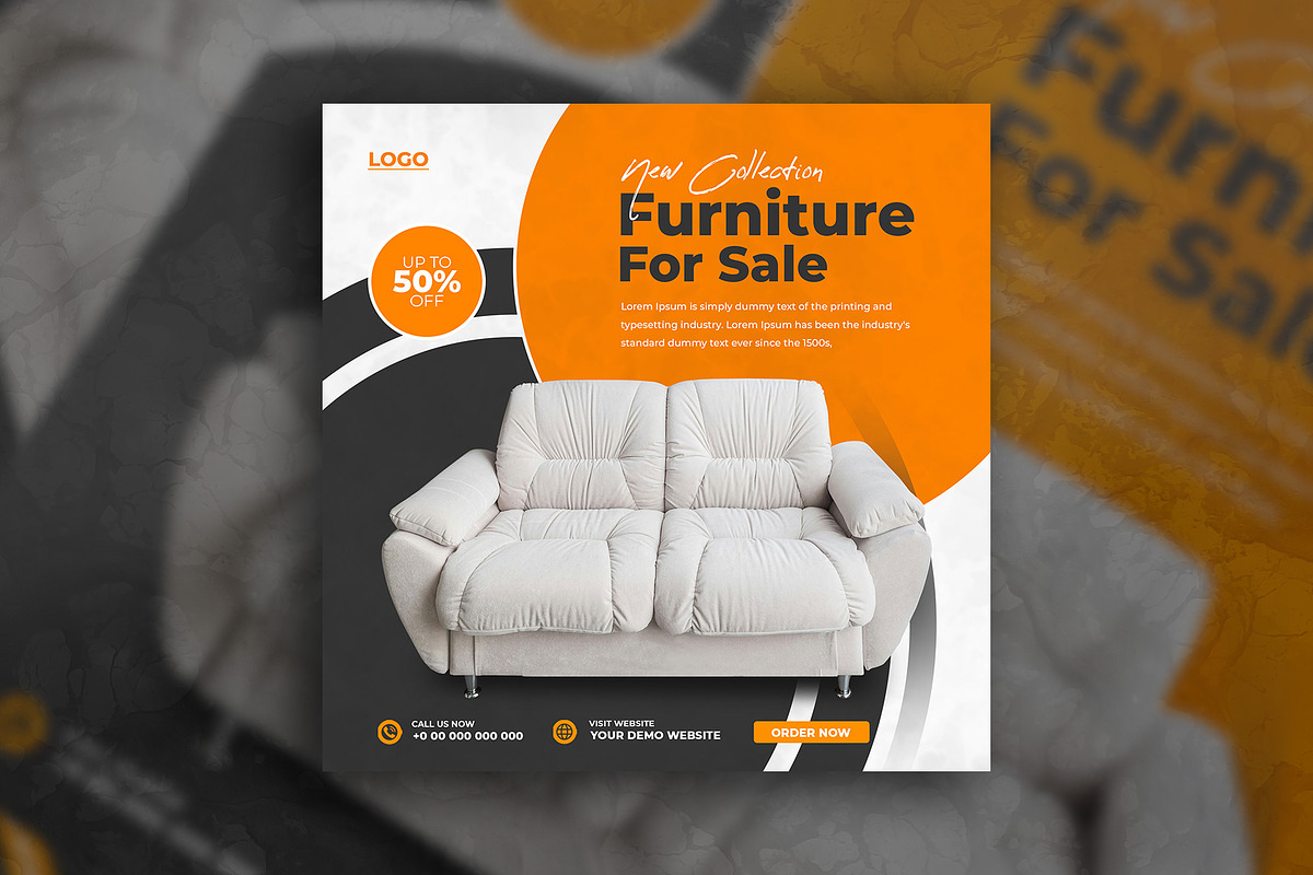 Furniture sale social media template, a Social Media Template by Tanmoy Topu (Photo 13 of 16)