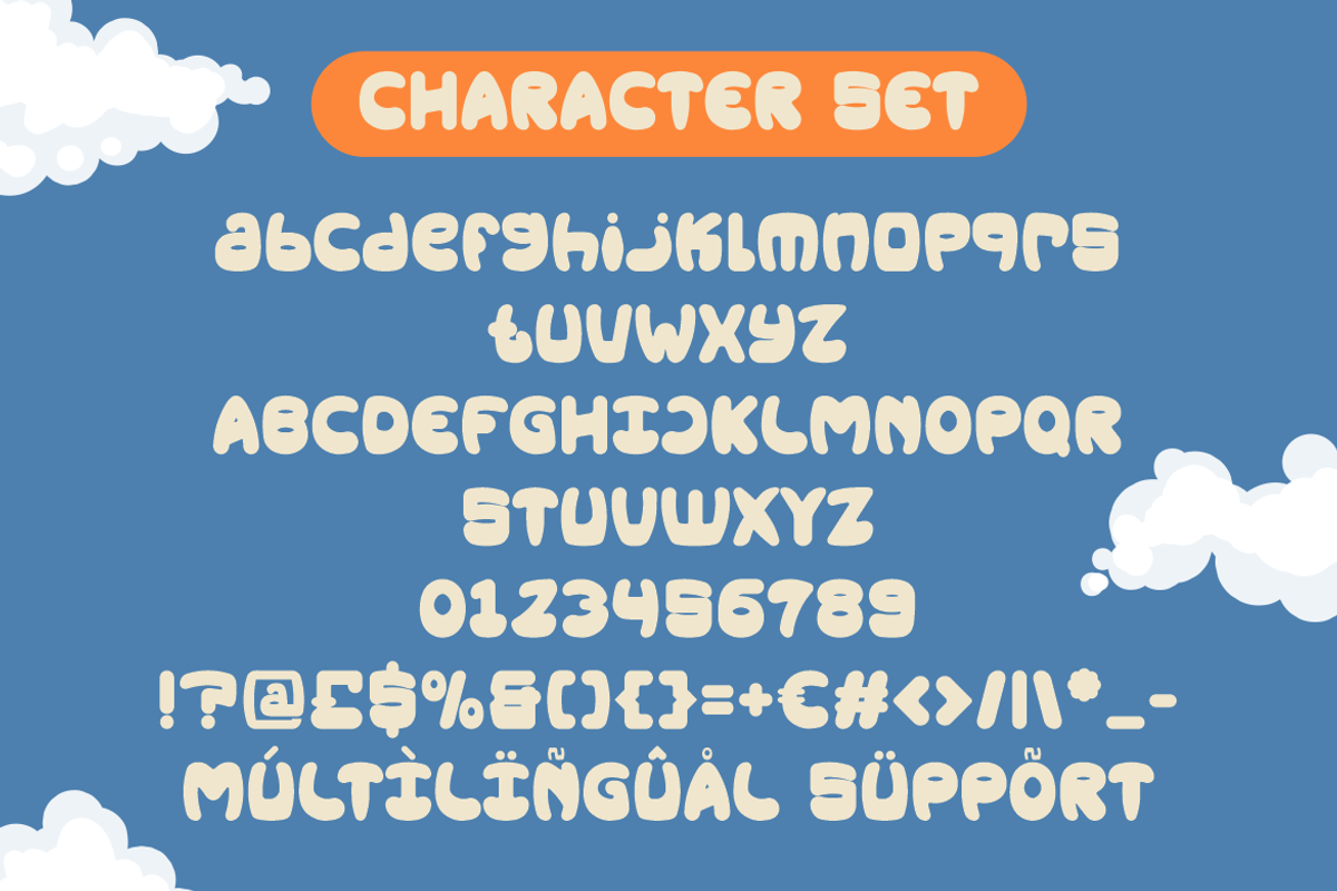Groovy Clouds Groovy Bubble Font, a Font by PutraCetol Studio (Photo 5 of 5)
