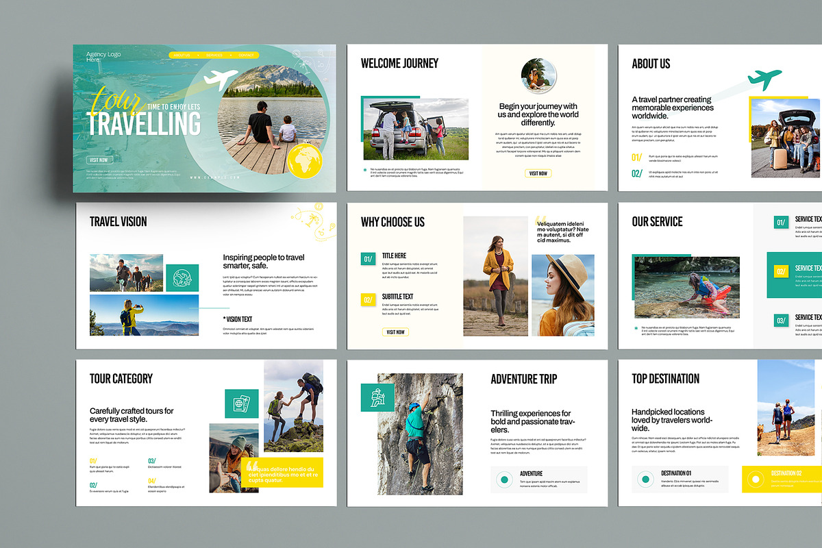 Tour Travelling Presentation Design, a Presentation Template by MightyDesign (Photo 1 of 8)