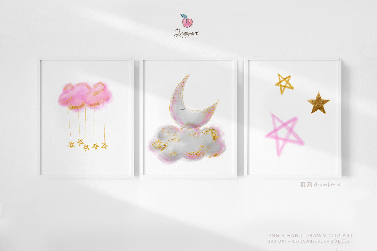 Sweet Dreams. Baby Girl Clipart 050, an Illustration by Drawberx (Photo 12 of 16)