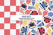 Ice Hockey Digital Seamless Patterns, a Pattern Graphic by Alanna Messina Design Co (Thumbnail 5 of 8)