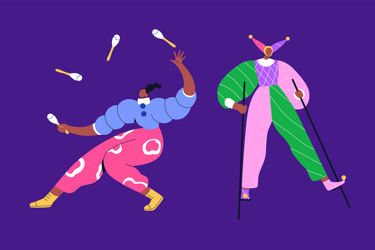 Carnival and circus artists set, a Person Illustration by Good Studio (Photo 4 of 12)