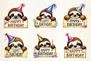 Peeking Birthday Animal Clipart Bund, an Illustration by DreamArtGraphic (Thumbnail 3 of 4)