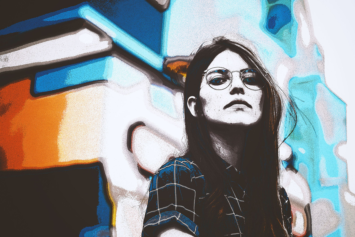 Abstract Portrait Photo Effect, an Action Add-On by The_DrX (Photo 8 of 8)