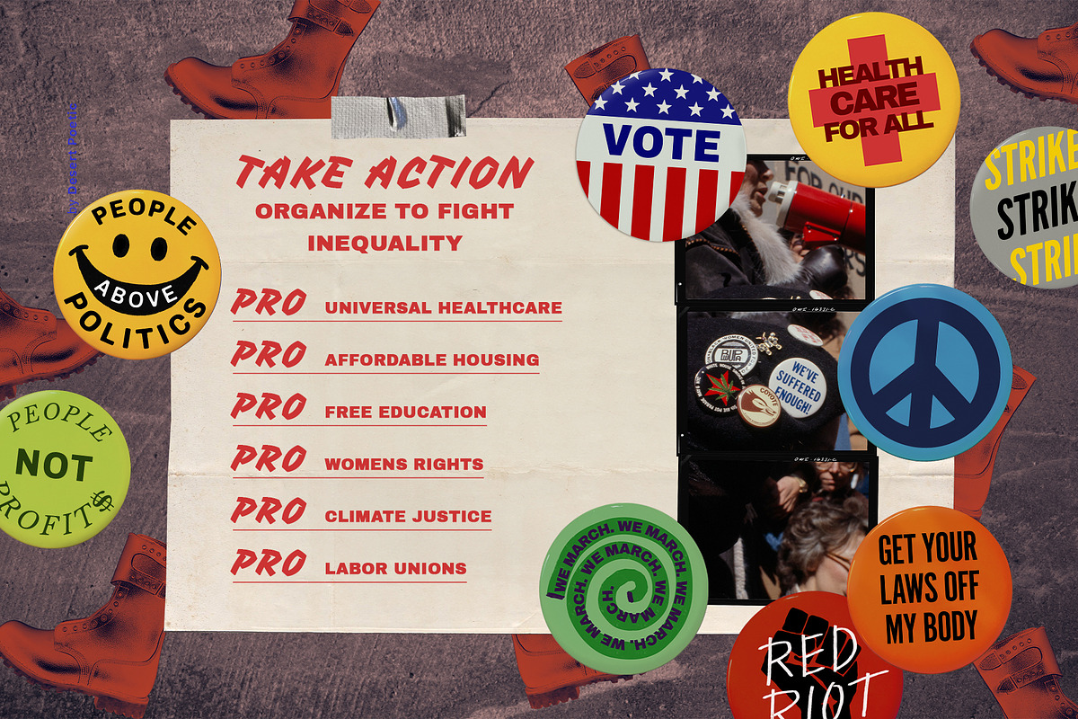 POWER TO THE PEOPLE Collage Pack, an Object Graphic by Desert Poetic (Photo 3 of 10)