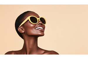 A Black woman wearing yellow, a Beauty & Fashion Photo by Sergey Kotenev