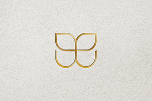 Luxury Initials EE Butterfly Logo