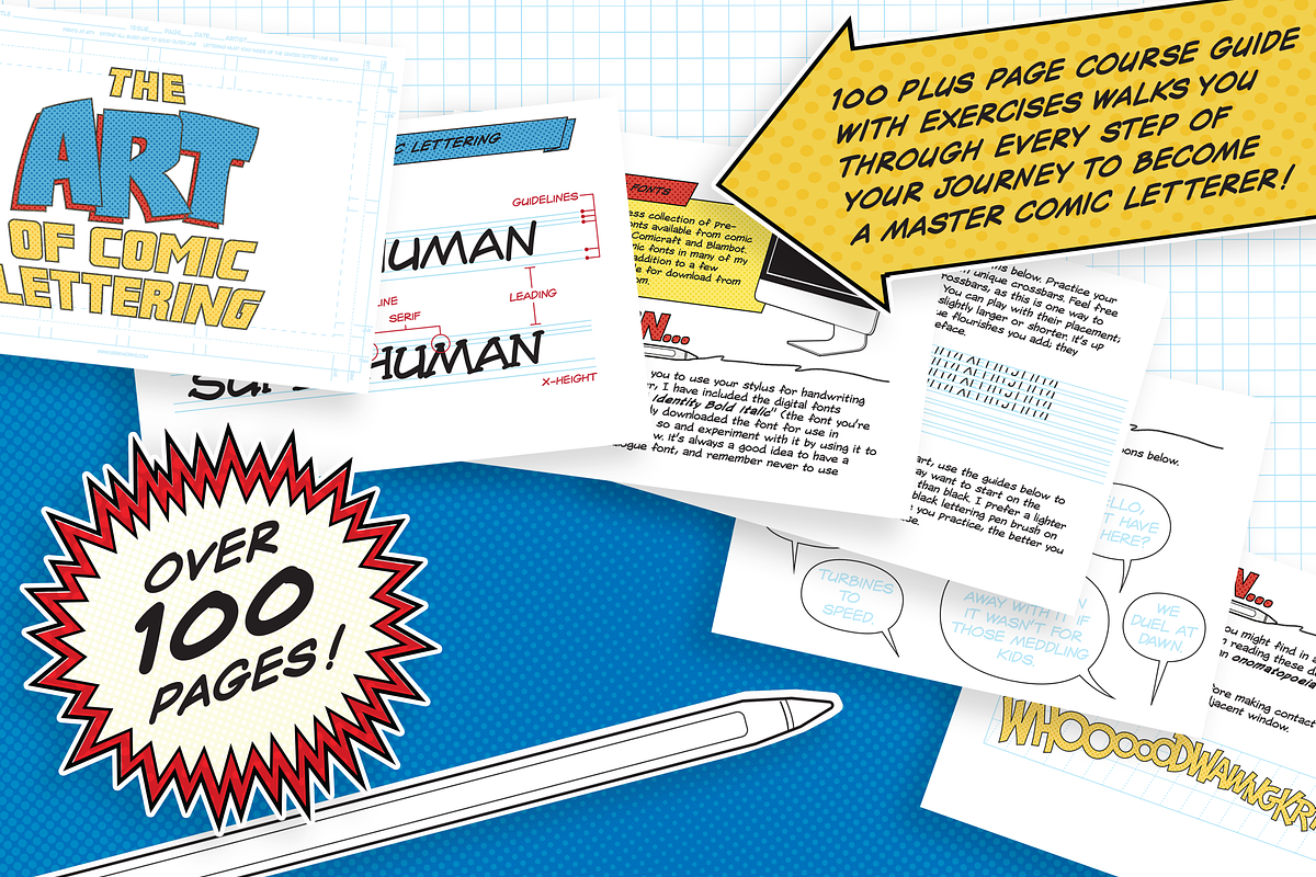 Comic Lettering Masterclass-Adobe, a Templates & Theme by Serkworks Art Labs (Photo 2 of 14)