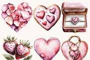 Valentine’s Day element Clipart, a Seasonal Illustration by Design Scotch (Thumbnail 7 of 9)