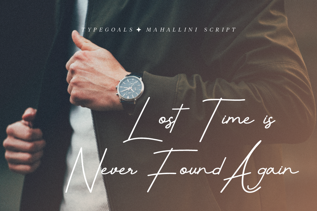 Mahallini Signature Monoline, a Script Font by Typegoals Studio (Photo 7 of 9)