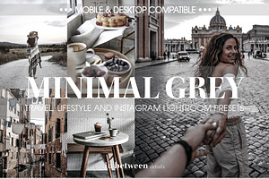 Minimal Grey Lightroom Mobile Preset