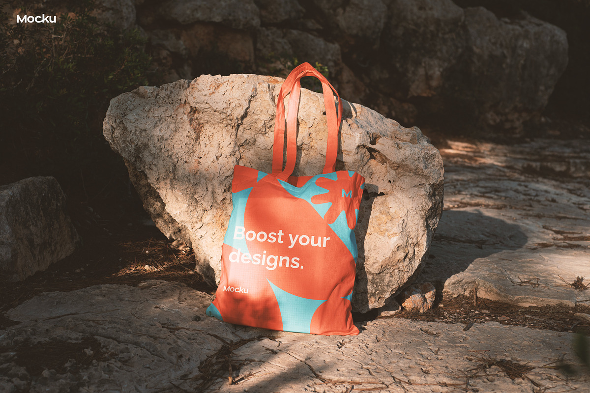 Summer Tote Bag Mockups, a Merchandise Mockup by Mocku (Photo 3 of 12)