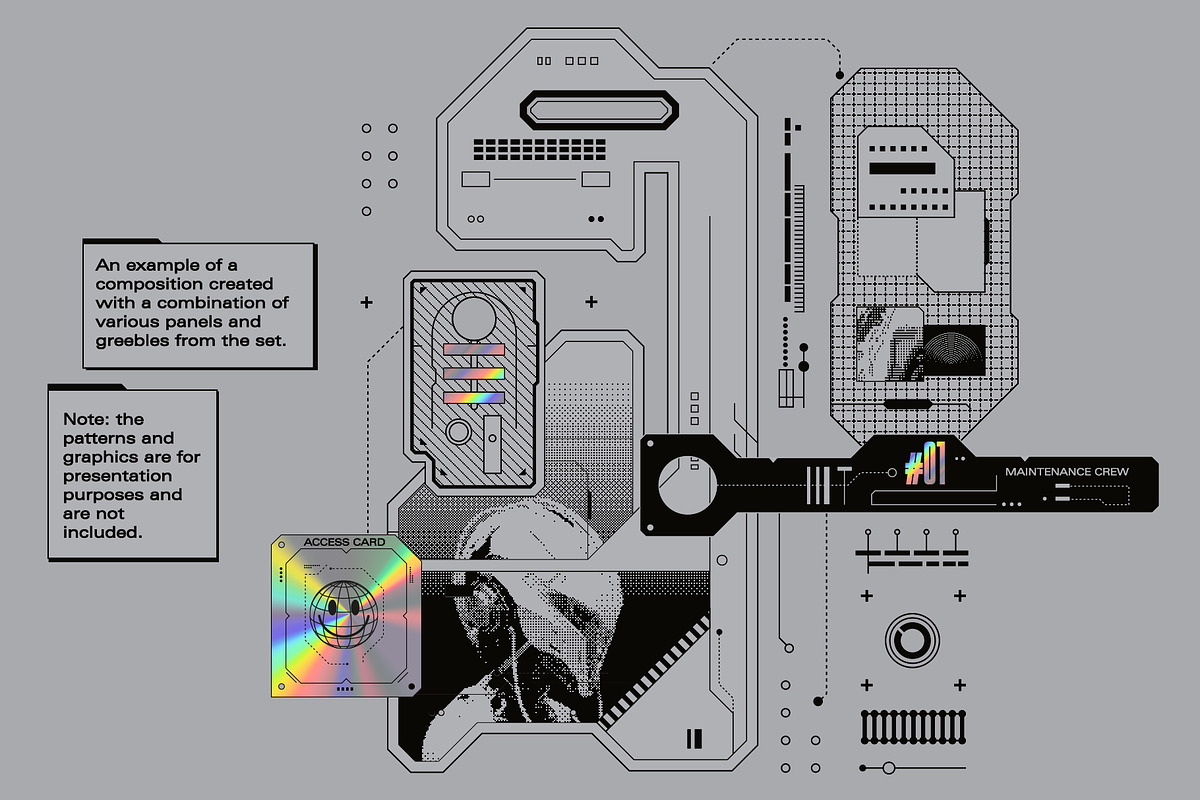 Sci-Fi Panels Vector Pack, an Object Graphic by MiksKS (Photo 4 of 12)