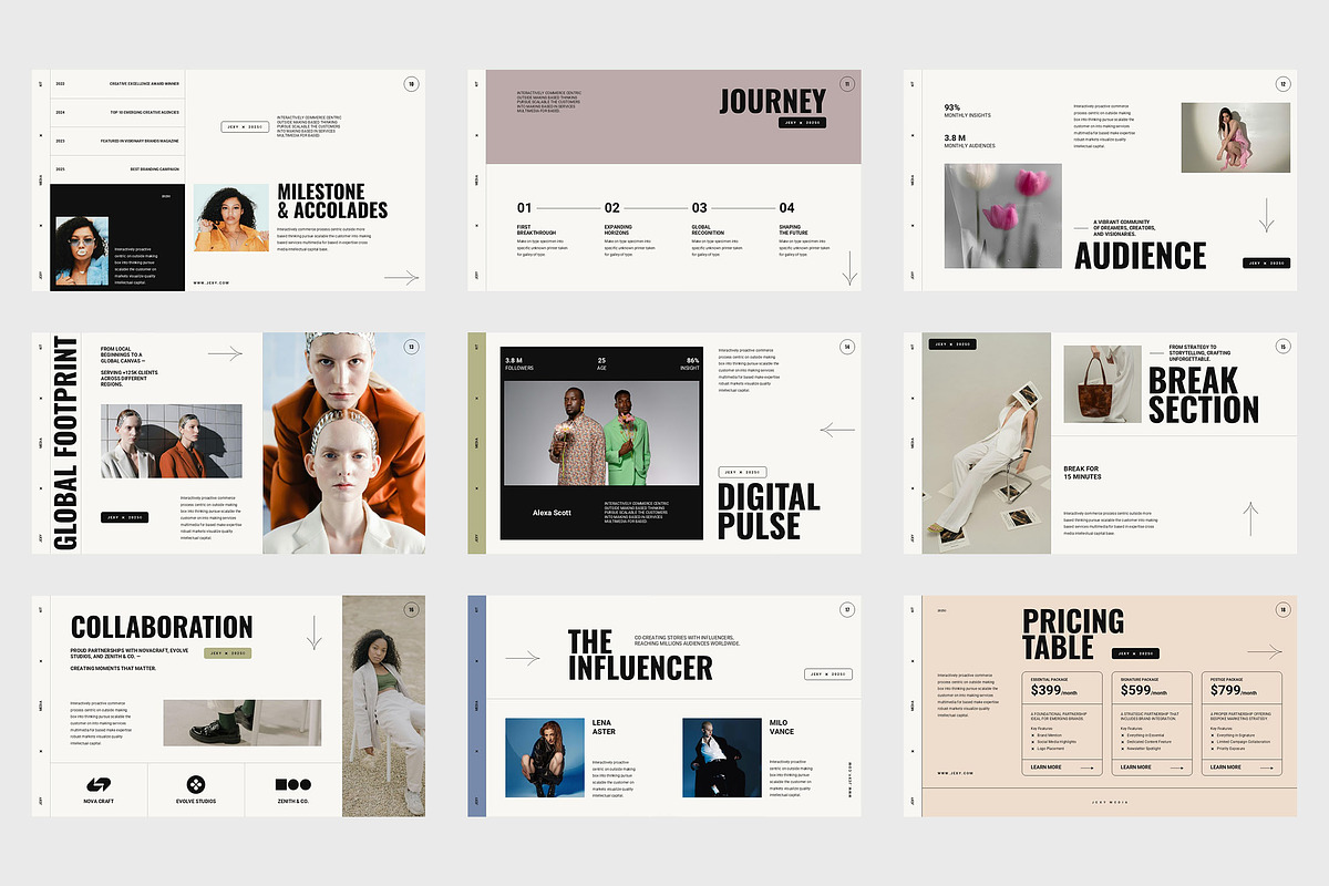 Jexy : Media Kit Google Slides, a Presentation Template by Punkl Camp (Photo 3 of 9)