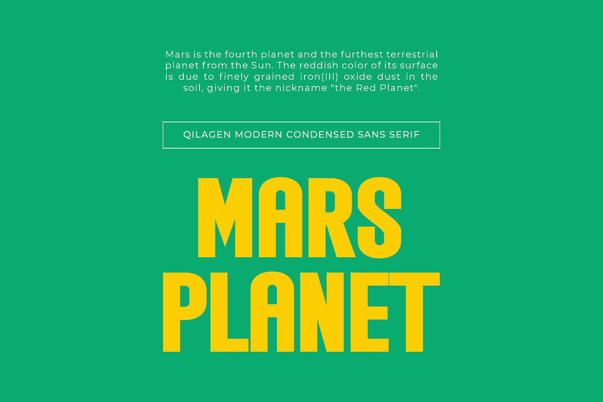 Qilagen - Modern Condensed Sans Seri, a Sans Serif Font by TypeLogue (Photo 3 of 5)