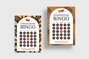 Thanksgiving Bingo Card Templates