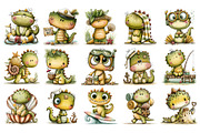 Cute Beach Dino PNG Clipart, a Seasonal Illustration by Nicolle's Colorful Art (Thumbnail 5 of 5)