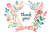 Watercolor Floral Thank You Cards, an Illustration by BIPLOB EXPERT (Thumbnail 13 of 13)