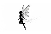 Magical Fairy Silhouette Bundle, an Illustration by jahid234 (Thumbnail 32 of 51)