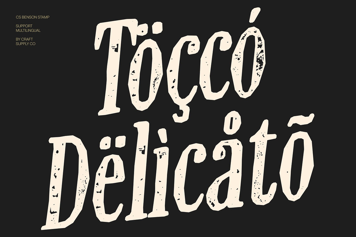 CS Benson Stamp, a Serif Font by Craft Supply Co. (Photo 7 of 8)
