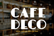 Cafe Deco, a Sans Serif Font by Loudoun Design Co. (Thumbnail 1 of 6)