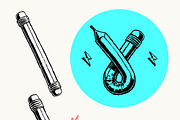 Pencil illustration set, an Illustration by RasterBird (Thumbnail 3 of 6)