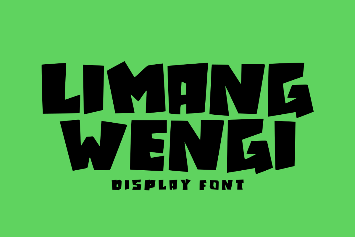 LIMANG WENGI - Display Font, a Handwritten Font by GFRcreative (Photo 1 of 3)
