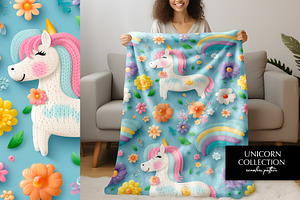 3d Unicorn Pattern