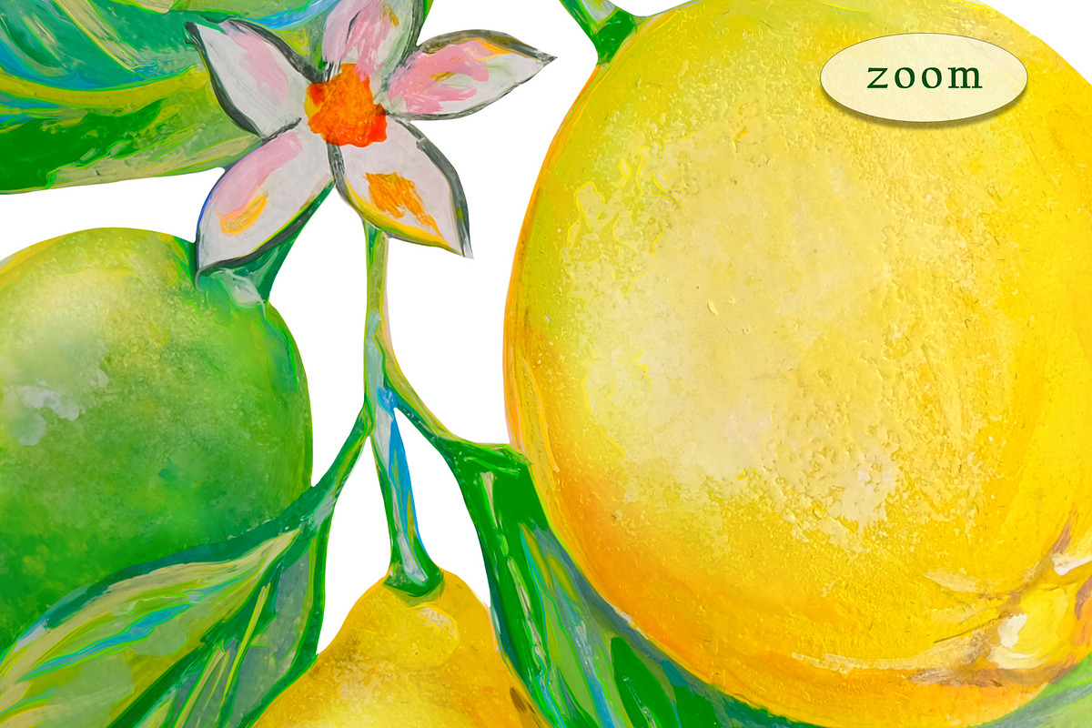 Lemons, Pomegranates elements, frame, an Object Graphic by Alena Lazareva (Photo 8 of 10)