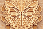 Butterfly 3D Mandala - Cut files, an Object Graphic by Arshad Ali (Thumbnail 3 of 8)