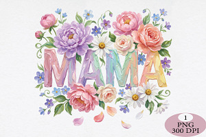 MAMA Hand Painted PNG, an Illustration by Daily.Designs
