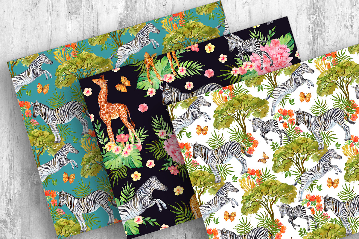 Zebra and Giraffe Patterns, a Pattern Graphic by MitrushovaArt (Photo 11 of 11)