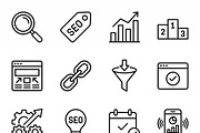 39 Vector Digital SEO Icon Pack, an Outline Icon by adenpinkstore (Thumbnail 1 of 10)