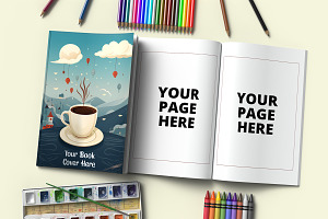 6x9 Book Display Mockup