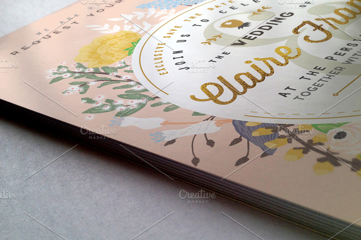 -50% Foil & Crayon Wedding Invite II, an Invitation Template by The Wedding Shop (Photo 3 of 5)