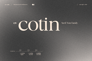 OV Cotin Serif Font Family